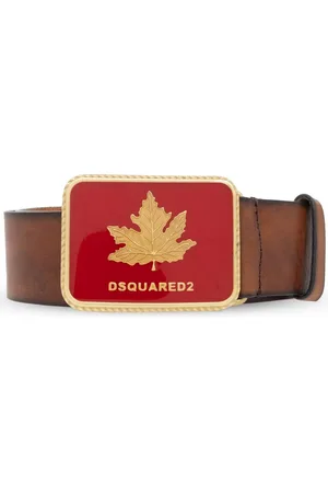 Dsquared2 Logo-buckle leather belt