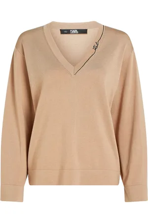 Karl Lagerfeld Signature V-neck jumper