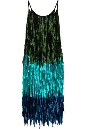 DRIES VAN NOTEN Fringed midi dress