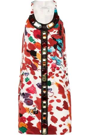 Saint Laurent Abstract-print midi dress