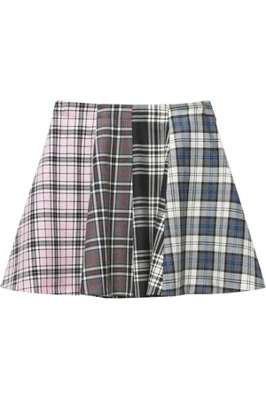 Msgm Patchwork tartan-print miniskirt