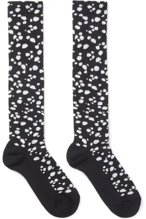 Msgm Polka dot ribbed-knit socks