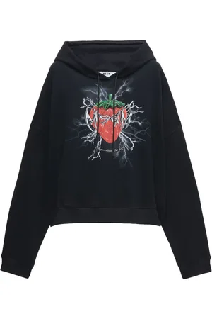 Msgm Graphic-print drop-shoulder hoodie