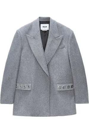 Msgm Eyelet-embellished single-breasted blazer