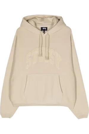 STUSSY Logo-embroidered long-sleeve hoodie