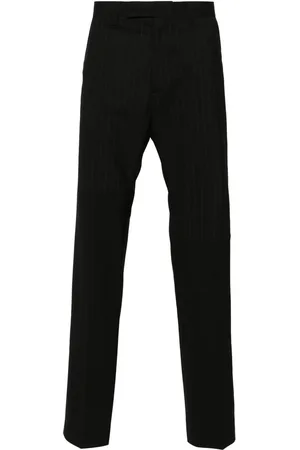 Maison Margiela Panelled pinstripe tailored trousers