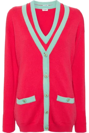 CHANEL 2000s contrasting cashmere two-piece set