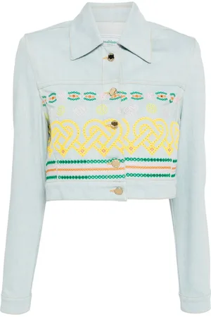 Casablanca Embroidered-detail denim jacket