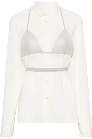 Botter Panelled-design cotton shirt