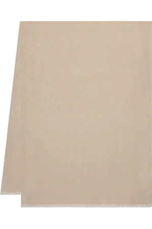 Salvatore Ferragamo Gancini-print frayed scarf