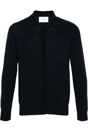 BALLANTYNE Shirt-collar silk-blend cardigan