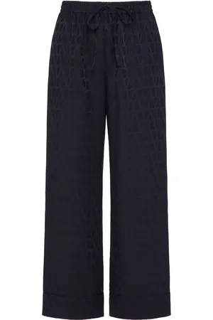 VALENTINO GARAVANI Optical V silk trousers