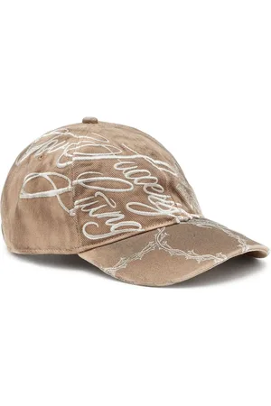 Diesel Distressed-effect cotton baseball cap