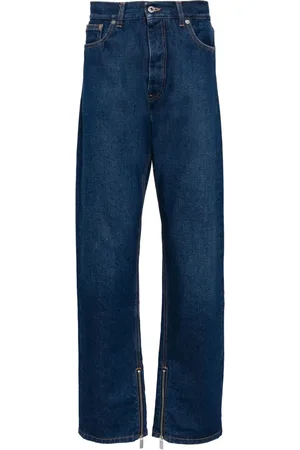 OFF-WHITE Arr Tab Zip Det Skate wide-leg jeans
