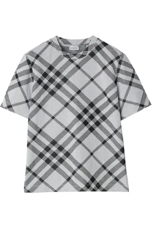 Burberry Check stretch cotton-blend T-shirt
