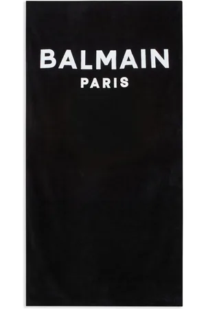 Balmain Logo-print cotton beach towel
