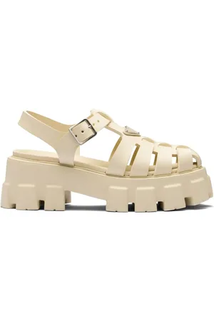 Prada Monolith 55mm triangle-logo sandals