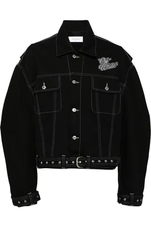 OFF-WHITE Logo-appliqué denim jacket