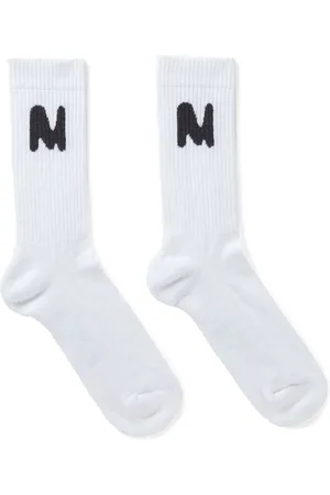 Msgm Intarsia-logo knitted socks