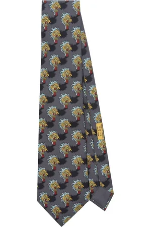 Hermès 2000s graphic-print silk tie