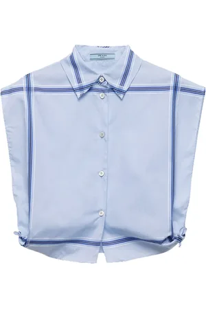 Prada Check-print cropped shirt