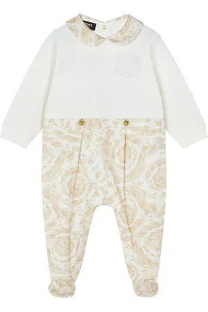 VERSACE Barocco baby sleepsuit