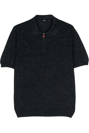 Kiton M??lange fine-knit polo shirt