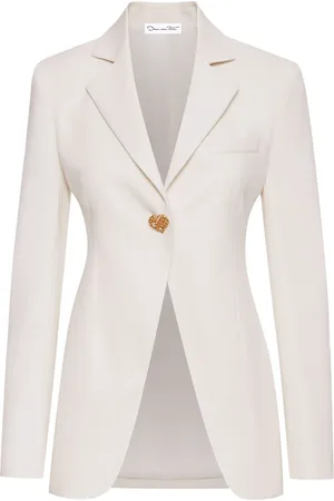 Oscar de la Renta Button-detail virgin-wool blazer