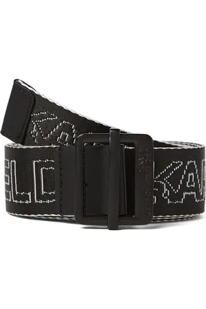 Karl Lagerfeld Logo-embroidered webbing belt