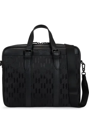 Karl Lagerfeld K/Etch logo-jacquard briefcase