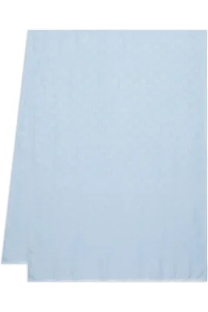 Salvatore Ferragamo Gancini-print frayed scarf
