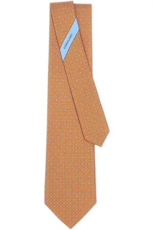 Salvatore Ferragamo Gancini-print silk tie