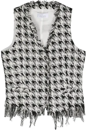 GIUSEPPE DI MORABITO Houndstooth tweed gilet