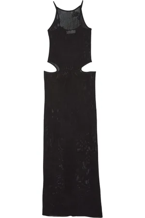 FLEUR DU MAL Pointelle-knit lace maxi dress