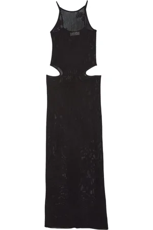 FLEUR DU MAL Pointelle-knit lace maxi dress