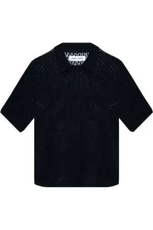 Samsøe Samsøe Crochet-knit polo shirt