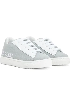 VERSACE Logo-embroidered canvas sneakers