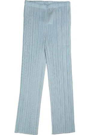 PLEATS PLEASE ISSEY MIYAKE Pliss??-effect slim-cut trousers