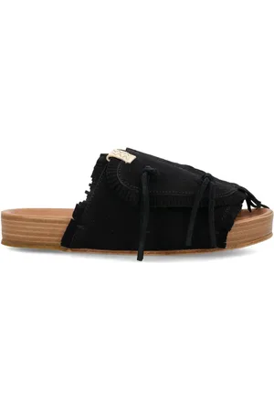 VISVIM Christo Shaman Folk suede slides