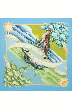 Salvatore Ferragamo Day & night print silk scarf