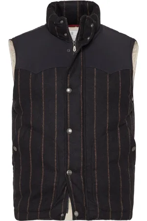 Brunello Cucinelli Striped padded gilet