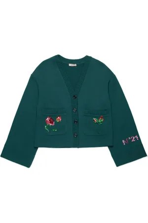 Nº21 Embellished cotton cardigan