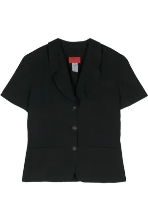 Kenzo 1990s crepe short-sleeved jacket
