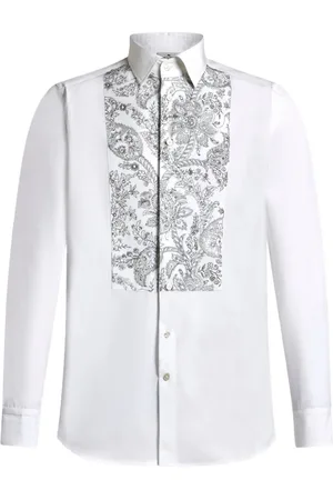 Etro Floral-embroidered long-sleeve shirt