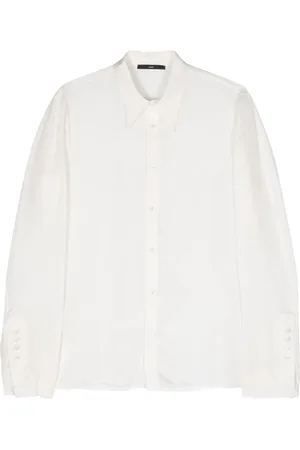SAPIO Pointed-collar twill shirt