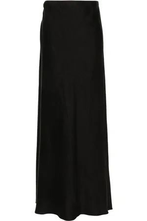 THEORY Linen blend midi skirt