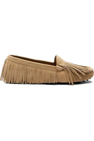 Scarosso Cochise fringe-detail suede loafers