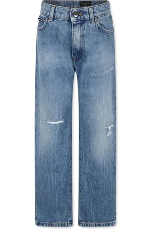 Dolce & Gabbana Ripped-detail straight-leg jeans