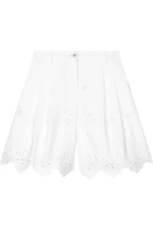 Dolce & Gabbana Poplin and broderie anglaise shorts