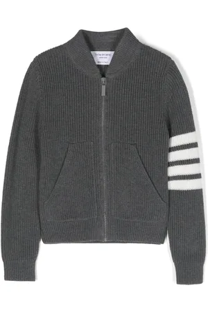 Thom Browne 4-Bar zip-up cardigan